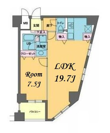 カスタリア茅場町の物件間取画像